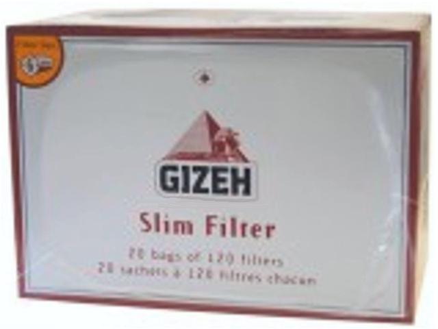 Φιλτράκια GIZEH SLIM 6mm κοκκινα (€ 0,60 το ένα), (κουτί 20 τεμ)