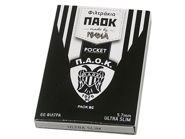 8913 - Φιλτράκια ΠΑΟΚ POCKET by ΠΥΘΙΑ ULTRA SLIM 5.7mm 60