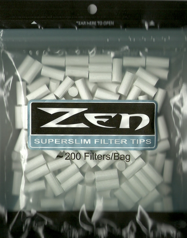 1125 - Φιλτράκια ZEN superslim filter tips 5,8mm, σακουλάκι με 200 φιλτράκια