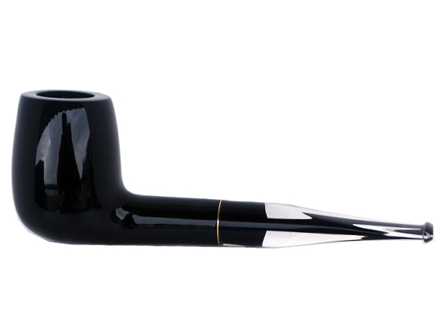 3151 - Πίπα καπνού FALLION COLOR 10 BLACK ΙΣΙΑ με διάφανο επιστόμιο 9mm