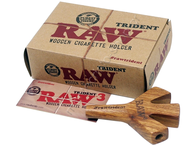  RAW TRIDENT 3 WOODEN CIGARETTE HOLDER 