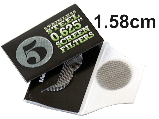 Σίτες Pipe Screens 0.625 Stainless steel 1.58cm μικρές (πακετάκι με 5 σίτες)