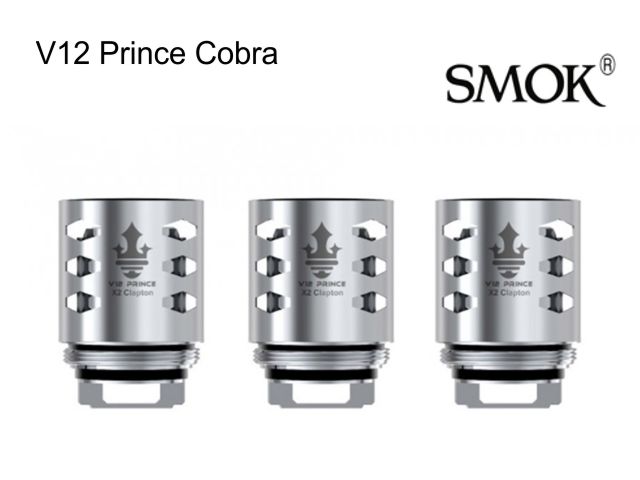 9428 - SMOK V12 Prince X2 Clapton (Cobra) 0.4ohm (3 cois)  TFV12 Prince Cobra