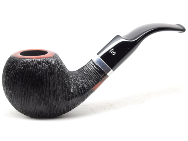 11357 - Stanwell Brushed Black 15 RING 9mm Pipe πίπα καπνού κυρτή