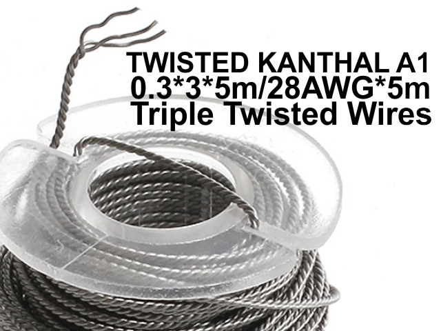 5134 -  UD TRIPLE TWISTED KANTHAL A1 0.3*3*5m/28AWG*5m Triple Twisted Wires