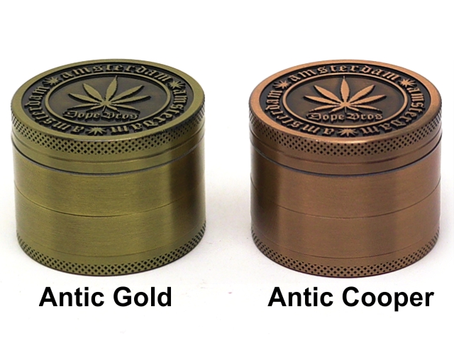 Τρίφτης καπνού DOPE BROS AMSTERDAM 4 parts GRINDER ANTIC COOPER & ANTIC GOLD 50mm (μεταλλικός) BN-21MIX