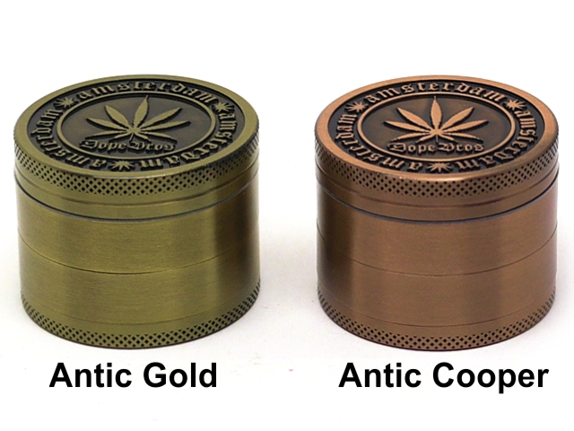   DOPE BROS AMSTERDAM 4 parts GRINDER ANTIC COOPER & ANTIC GOLD 50mm () BN-21MIX