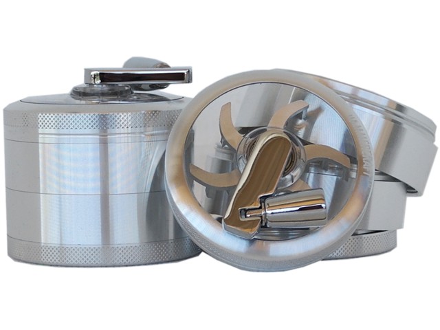 6439 -   GRINDER HAMMERCRAFT MILL SILVER by CNC 65mm 12663 ()