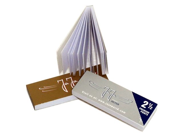 3704 - Τζιβάνες JaJa Filtertips thick booklet silver & gold (χοντρές)